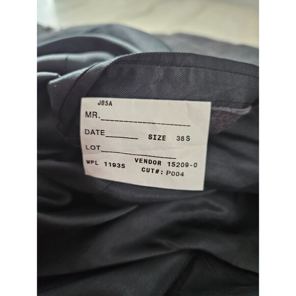 Stafford Men's Dark Gray Long Sleeve Wool Suit Jacket Sport Coat Blazer Size 38S - Picture 12 of 12